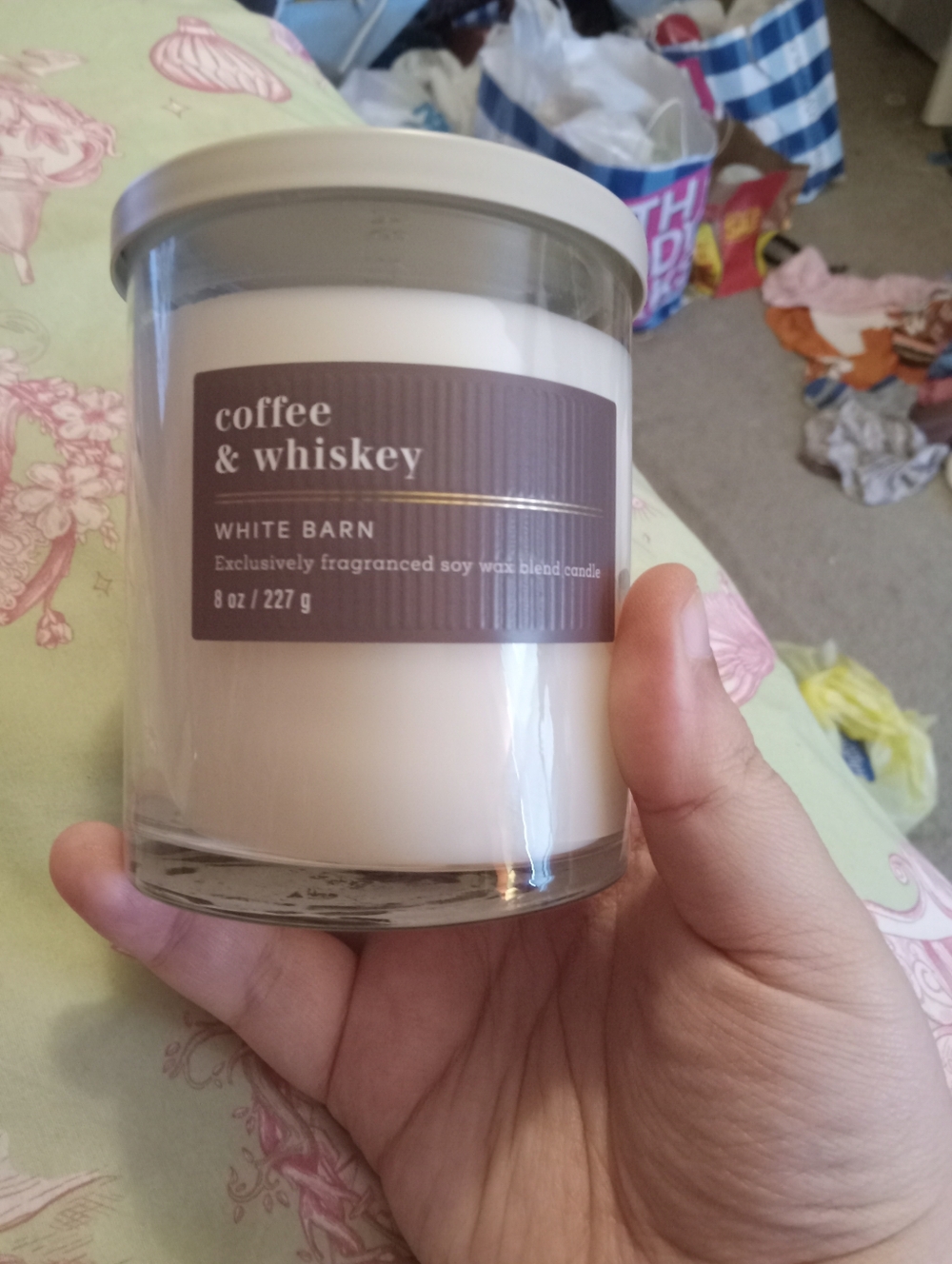 NWT White Barn Single Wick Coffee & Whiskey Candle
